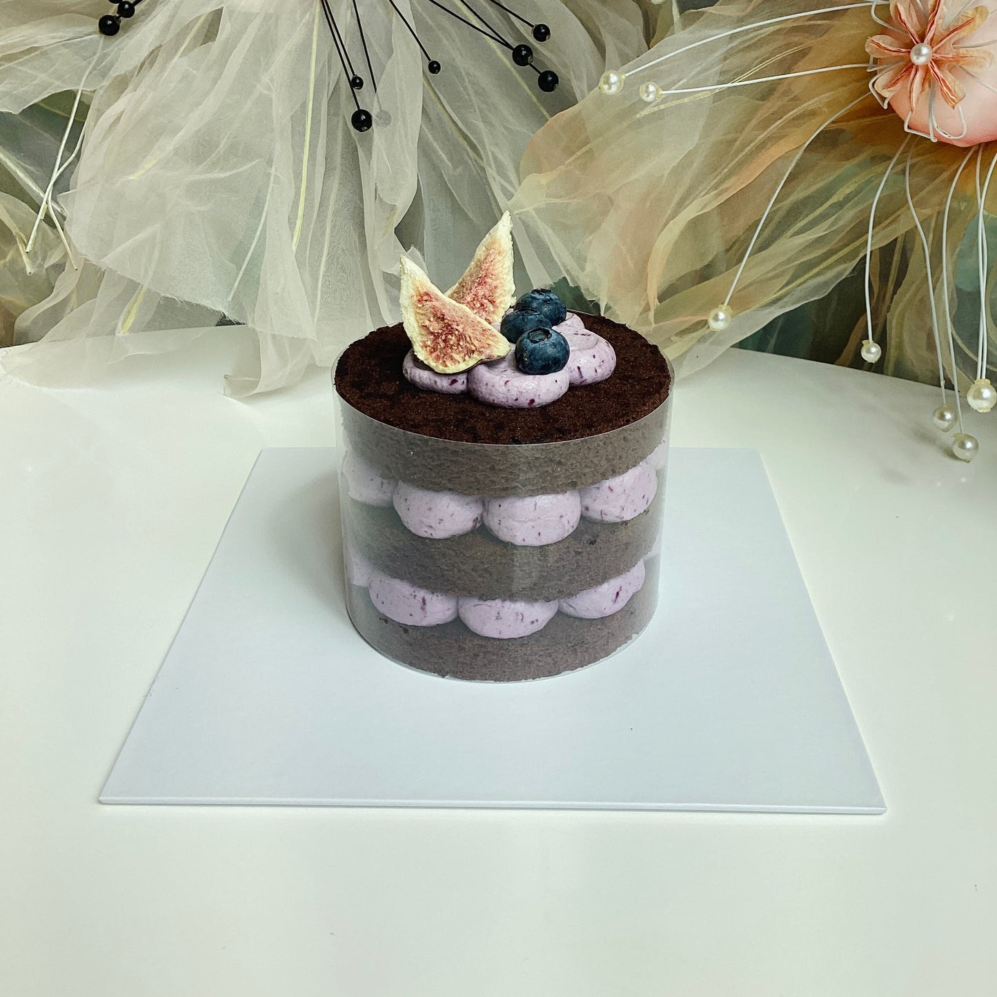 Chocolate Blueberry Cloud Cake