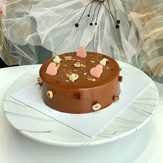 Ferrero Rocher with Hearts Chocolate Cake