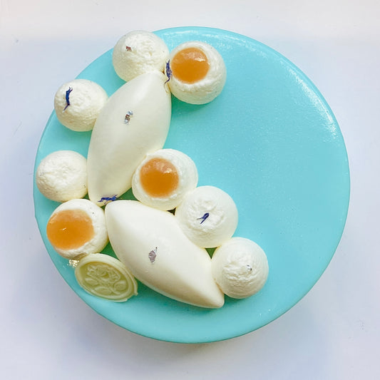 Moonlit Peach Garden Cake