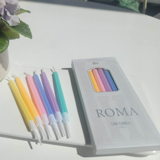 Rome Pillar Rainbow Candle Set