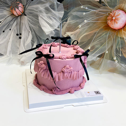 Vintage Black Ribbon Cake