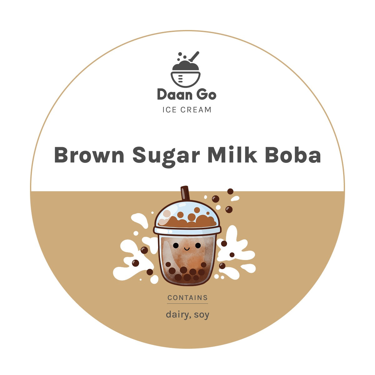 Brown Sugar Milk Boba Ice Cream