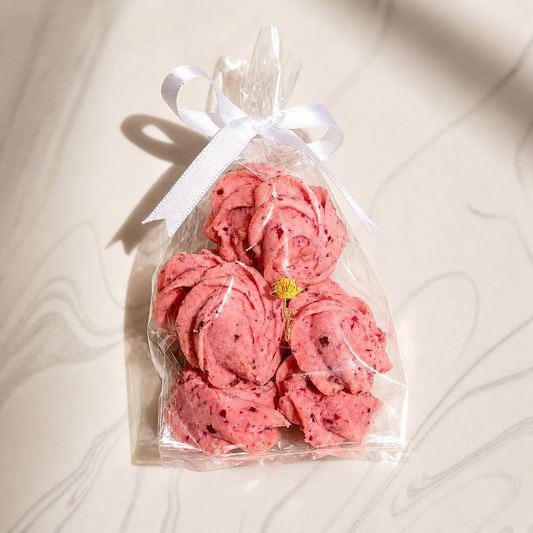 Sea Salt Rose Swirl Cookies