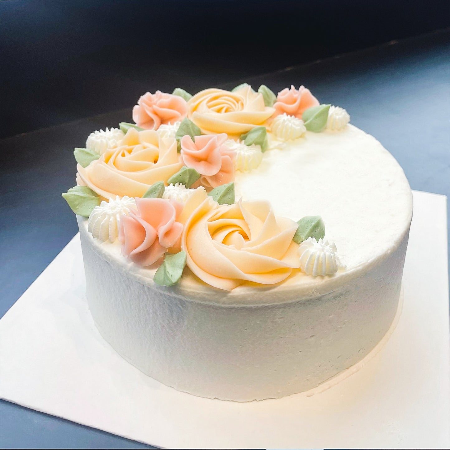 Floral Crescent Cake