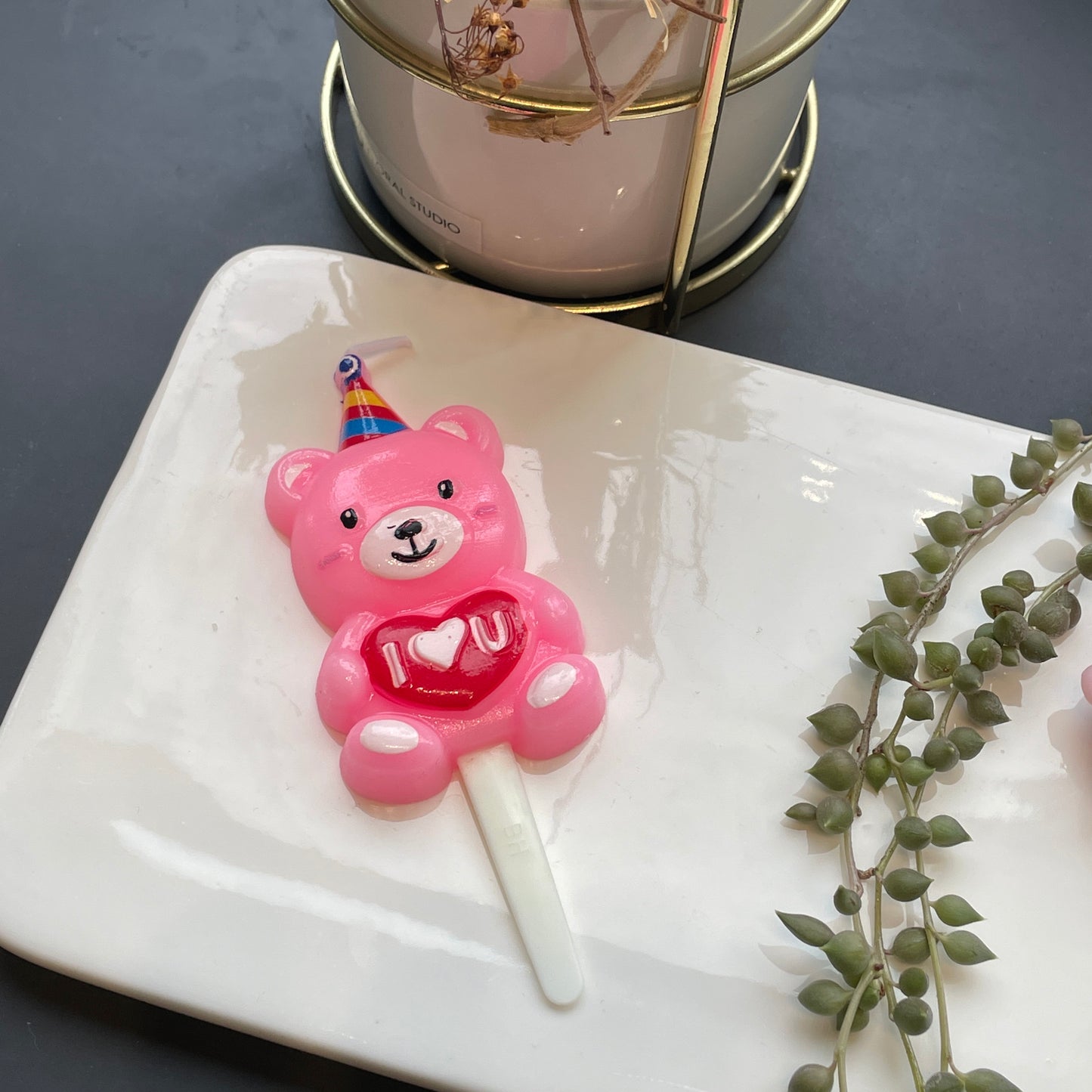 I♥️U Bear Candle