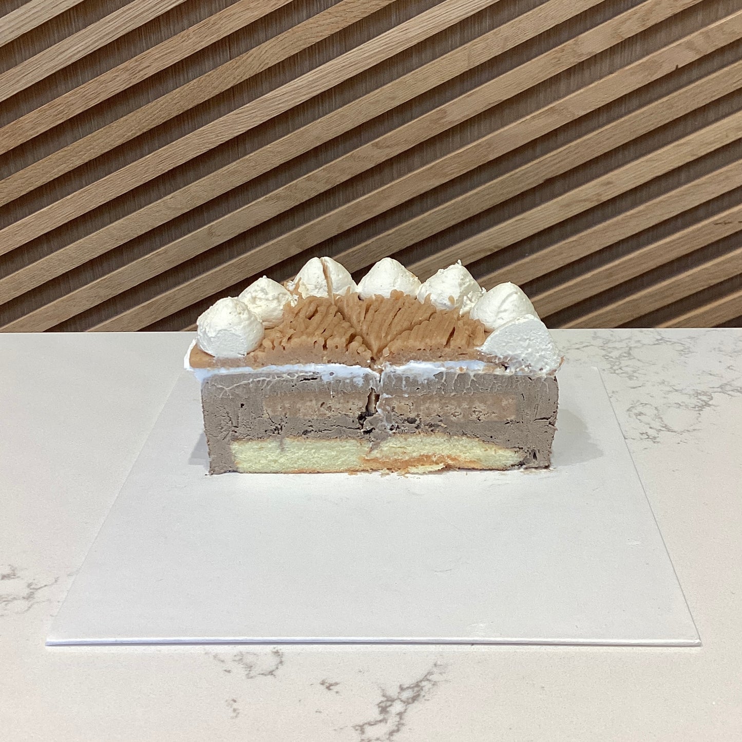 White Forest Chestnut Hojicha Cake