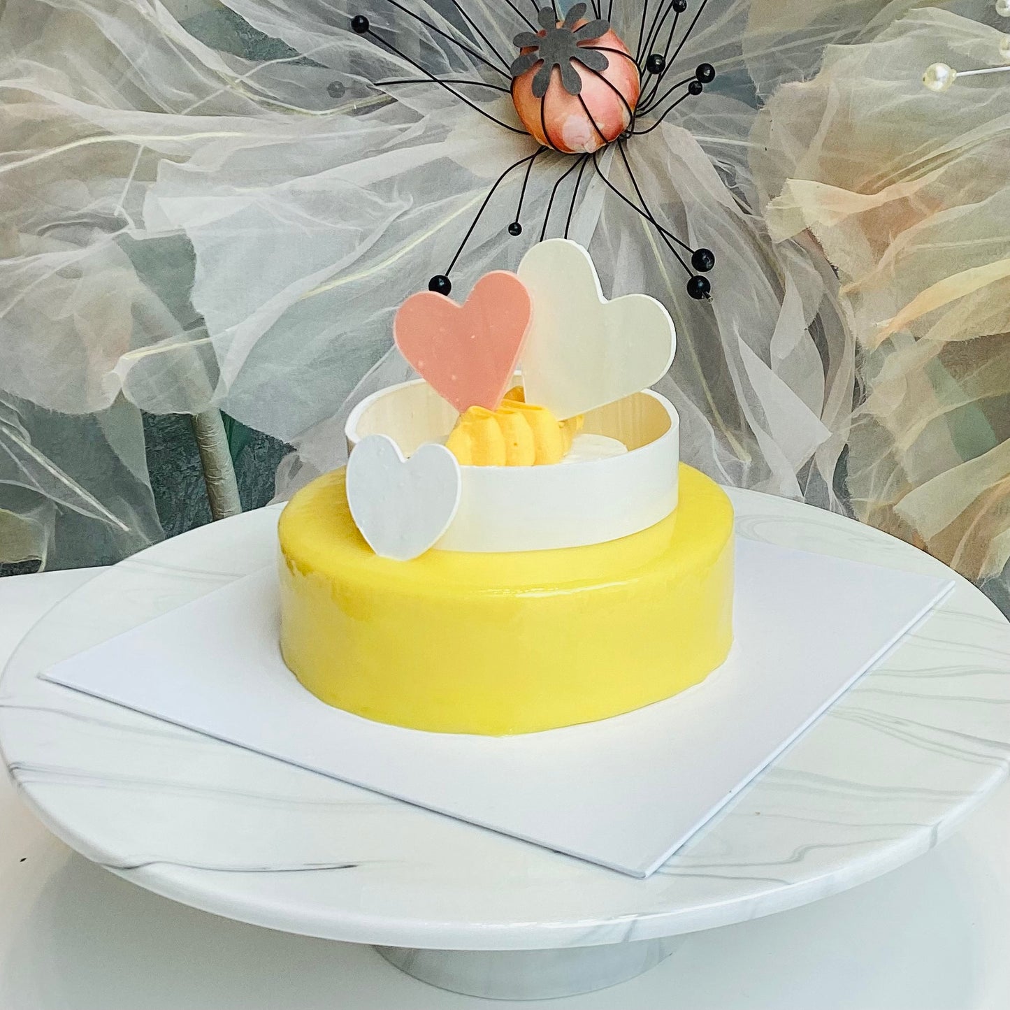 Valentine's Mango Cloud Cake