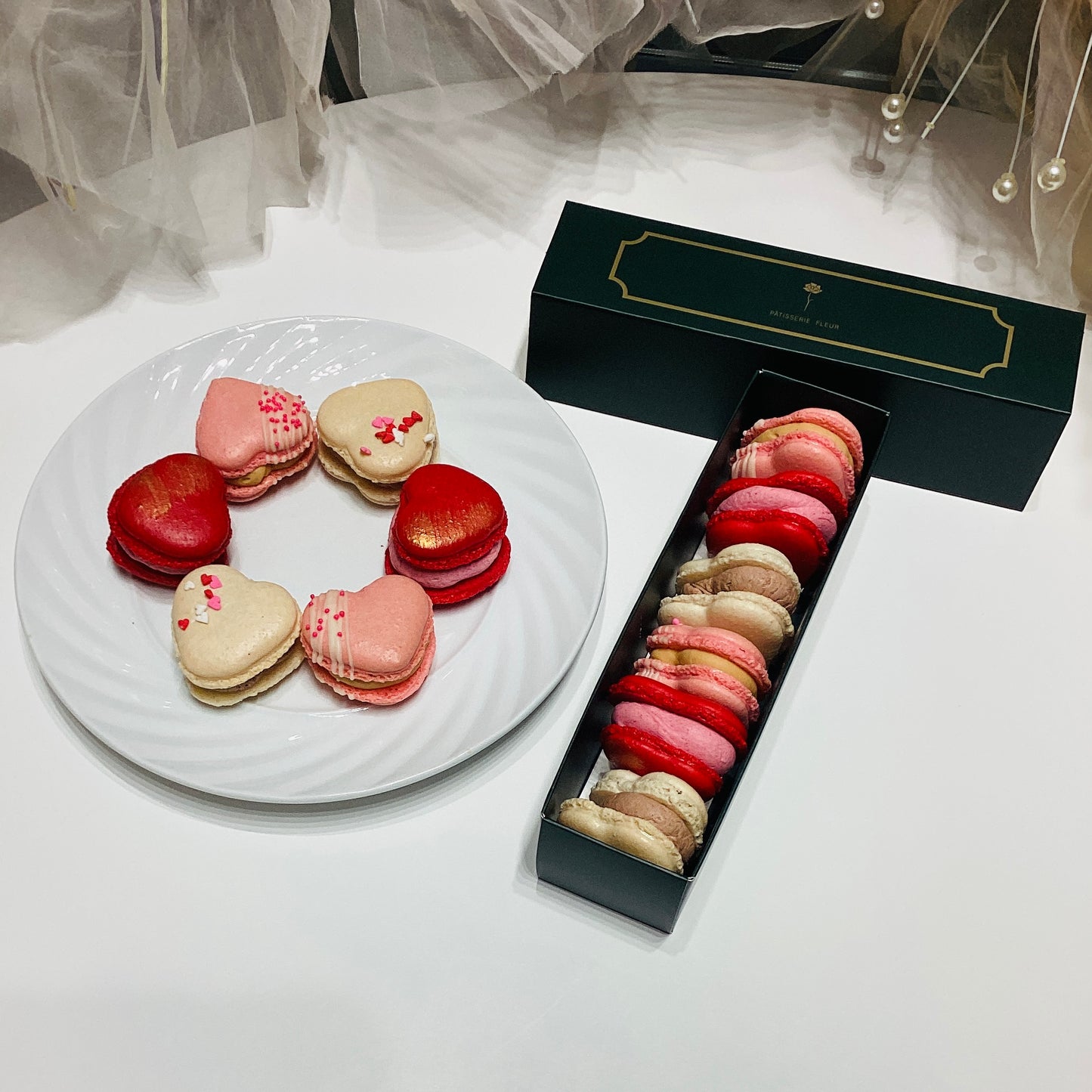 Heart Macarons