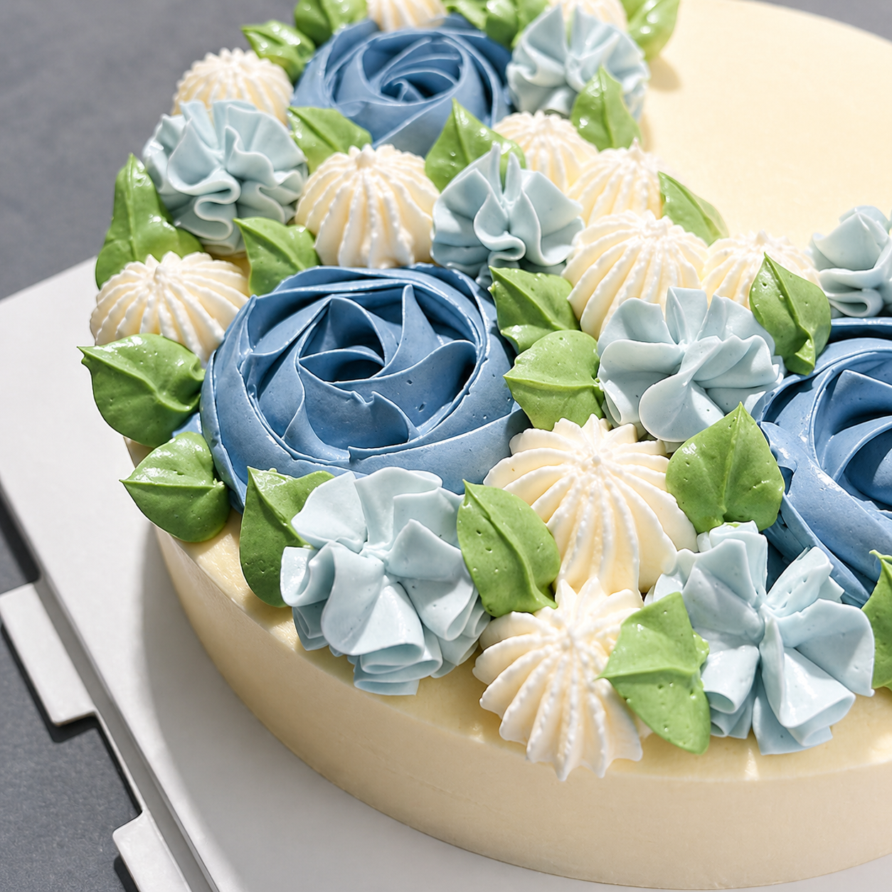 Floral Crescent Cake