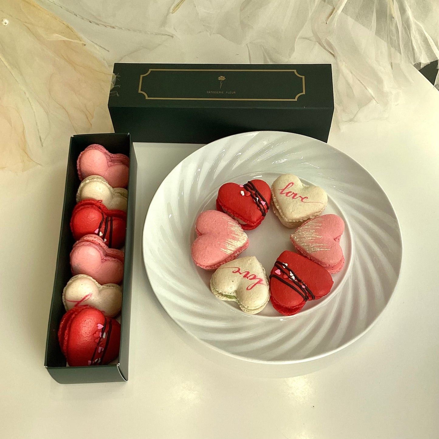 Heart Macarons