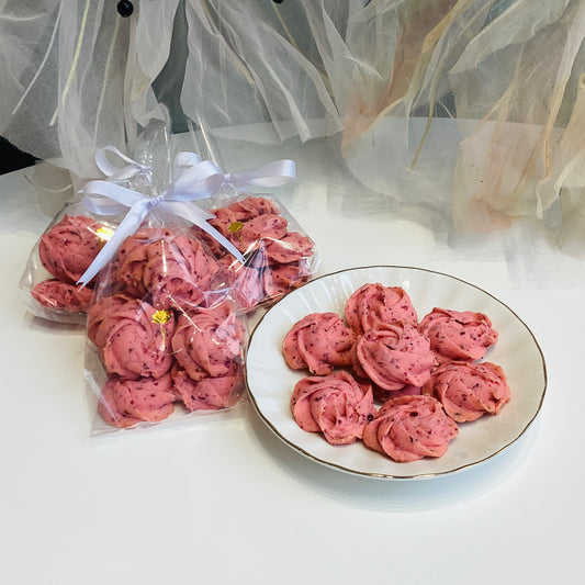Sea Salt Rose Swirl Cookies