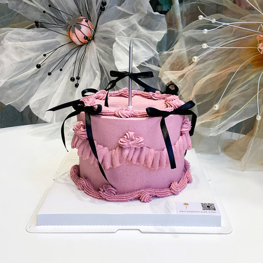 Vintage Black Ribbon Cake