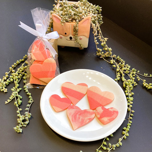 Pink Heart Cookies