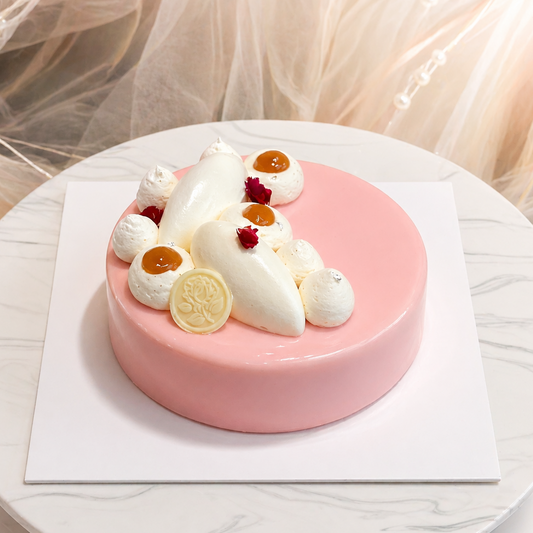 Moonlit Peach Garden Cake