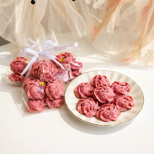 Sea Salt Rose Swirl Cookies