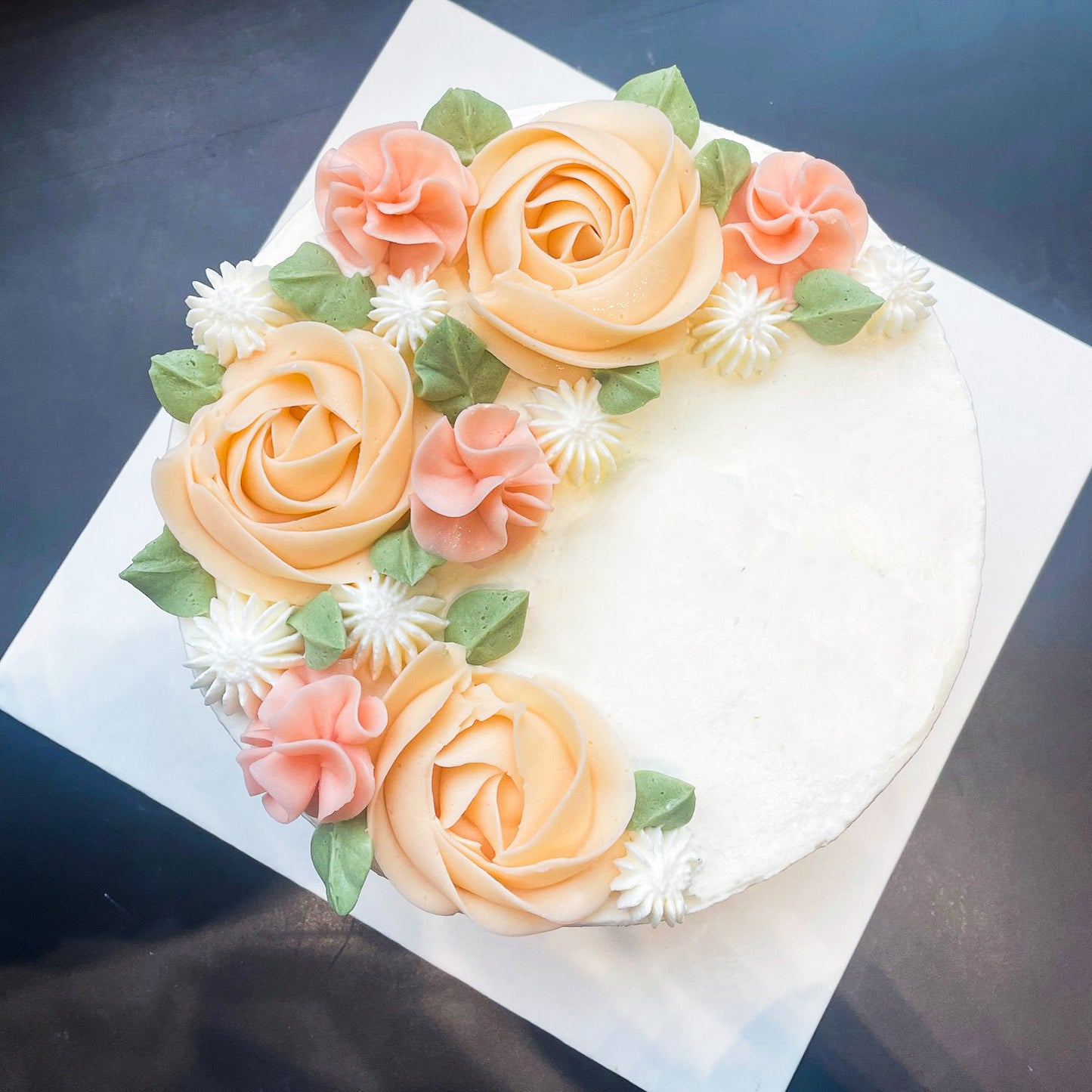 Floral Crescent Cake
