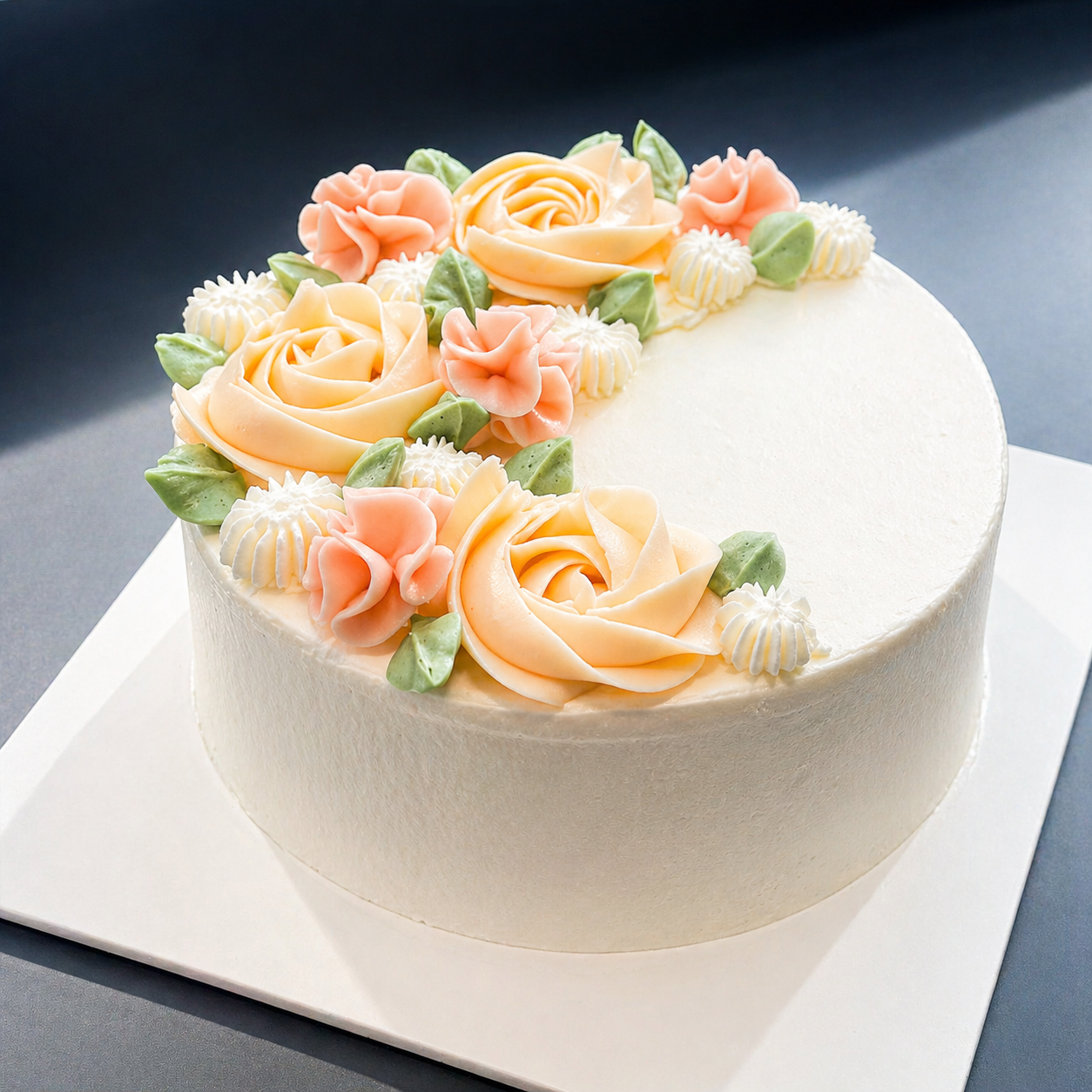 Floral Crescent Cake